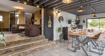 Renovated family villa with garden, terrace and beach access in Barneville-Carteret