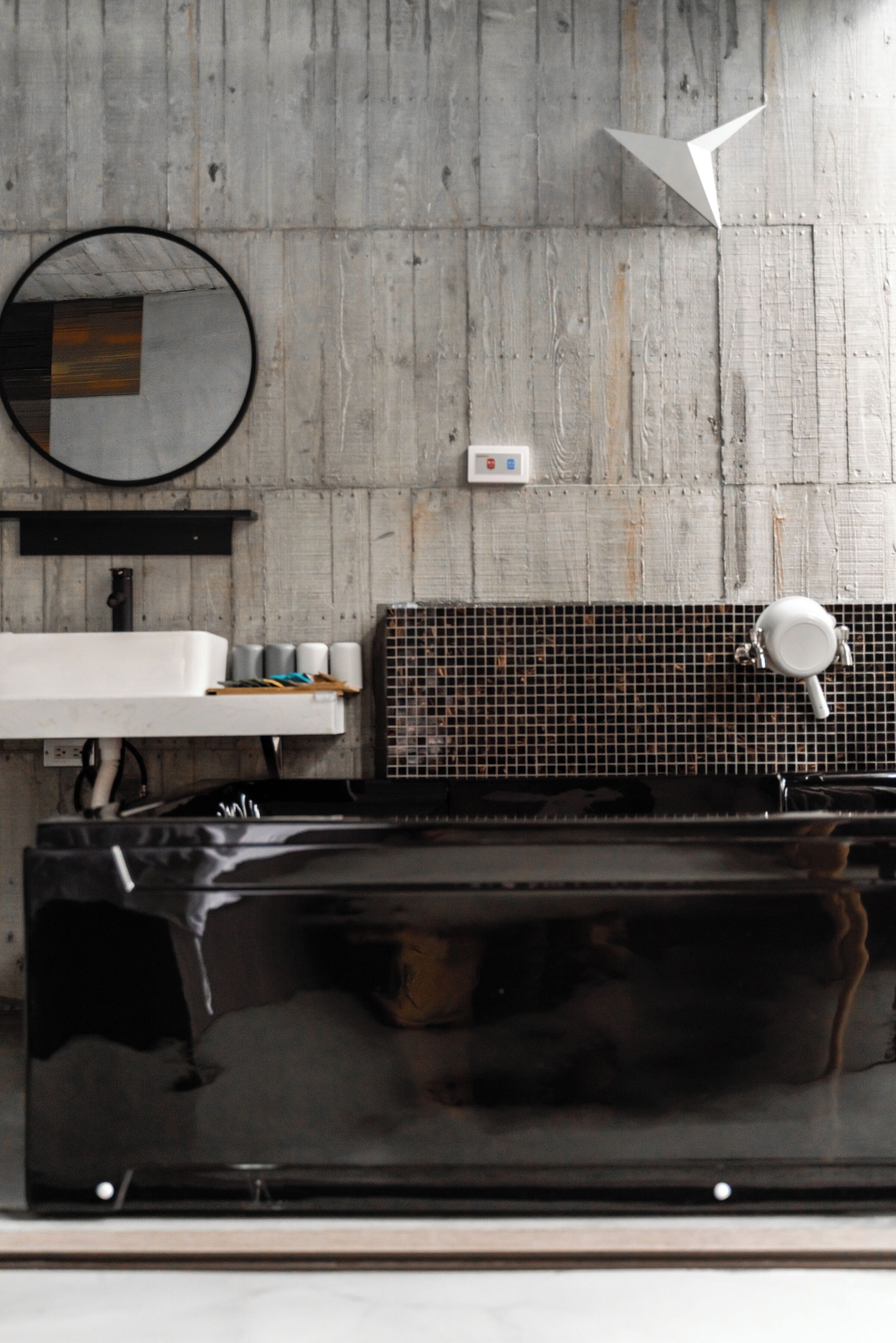 family quadruple room | bathroom | spring water bathtub, rainfall showerhead, free toiletries, hair dryer