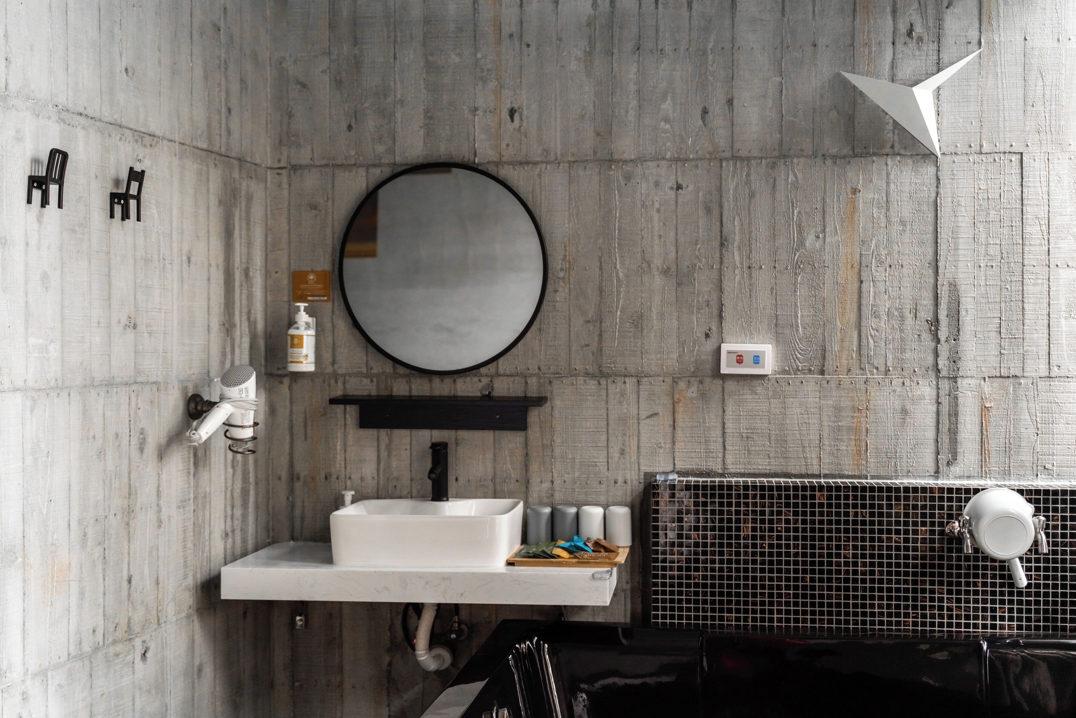 family quadruple room | bathroom | spring water bathtub, rainfall showerhead, free toiletries, hair dryer