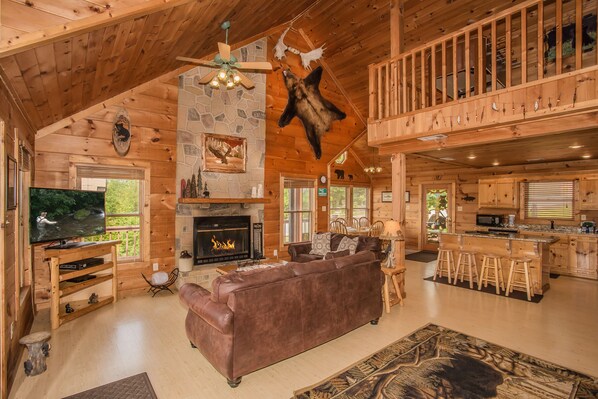 Smart TV, fireplace, video-game console, DVD player - Kori's Mountain View  -  AWESOME MOUNTAIN VIEWS, Theater Room, Hot Tub!!! (Townsend)