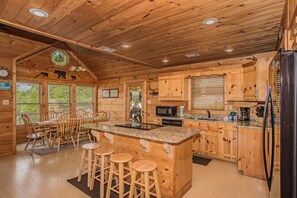 Microwave, dishwasher, coffee/tea maker, toaster