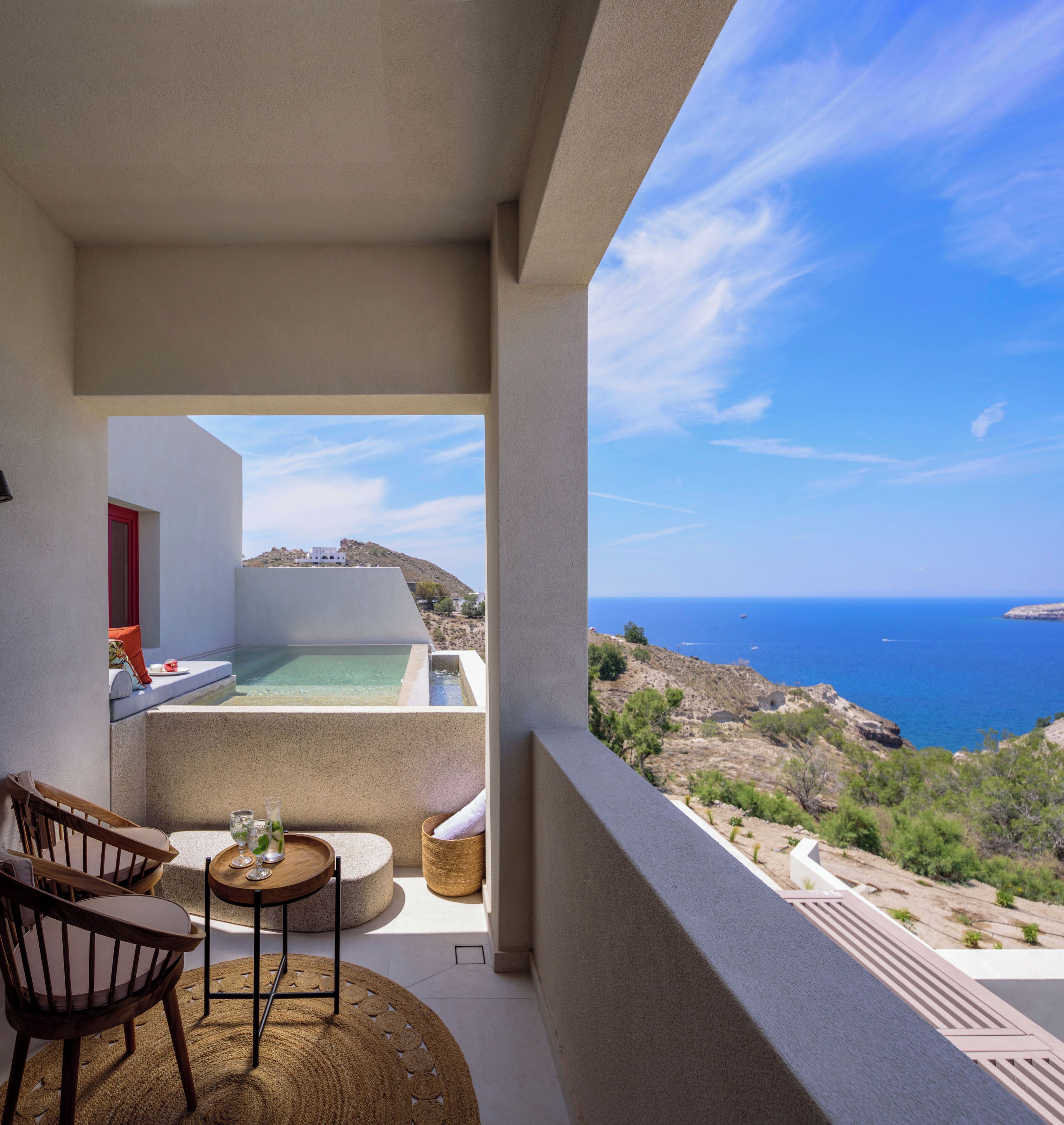 Elegant Suite with Private Pool and Sea View | Terrace/patio