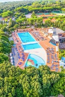 Seasonal outdoor pool, pool umbrellas, sun loungers