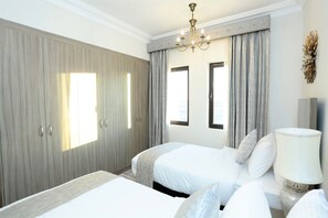 2 bedrooms, bed sheets