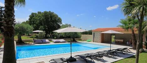 A heated pool