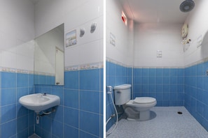 Standard Double Room | Bathroom | Shower, towels, soap, toilet paper