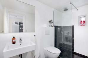 Apartment, 1 Bedroom (First floor) | Bathroom | Shower, hair dryer, towels, soap - Live as Locals Apartments (Reykjavik)