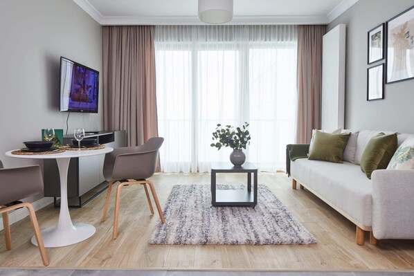 Comfort Apartment | Living room - Metro Imielin 9th Floor Apartment (Warsaw)