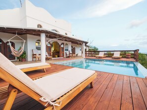 Outdoor pool - Amelia’s your private, fully staffed Jamaican Retreat, walk to sea & best views (Treasure Beach)