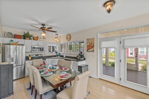 House, 1 King Bed (Bow Wow on the River) | Private kitchen | Fridge, cookware/dishes/utensils