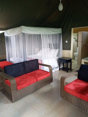Standard Tent | Desk, free WiFi, bed sheets - Olooltepes Picnic Site (Kiserian)