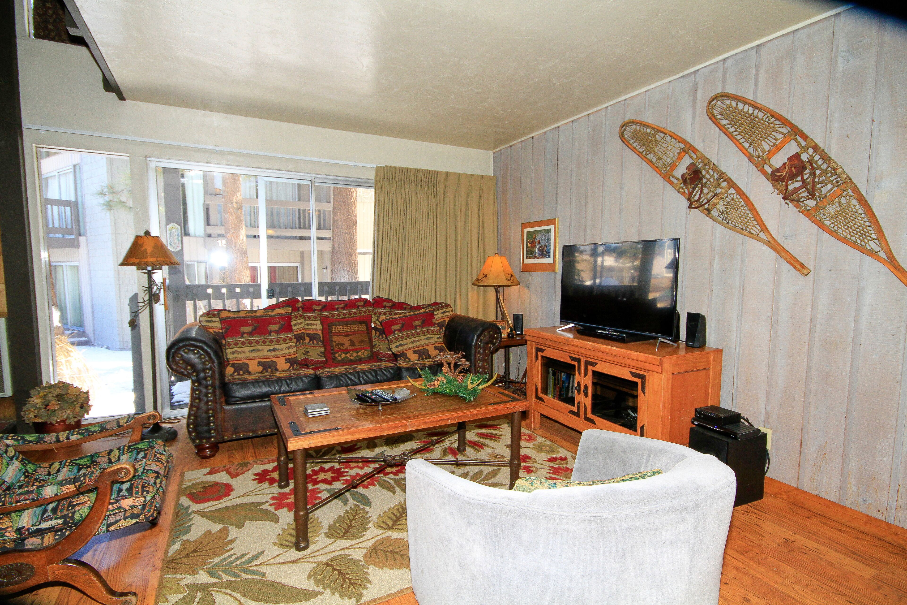 电视、壁炉、DVD 播放器