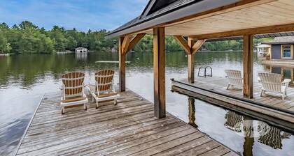 Bright & Modern 4 bdrm cottage on Lake Joe! Boatport + Bunkie! All Day Sun!