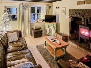 Fernseher, Kamin