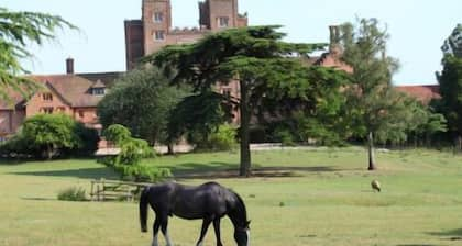 Layer Marney Tower - Canvas Frills Lodge Separate Shower - Campsite