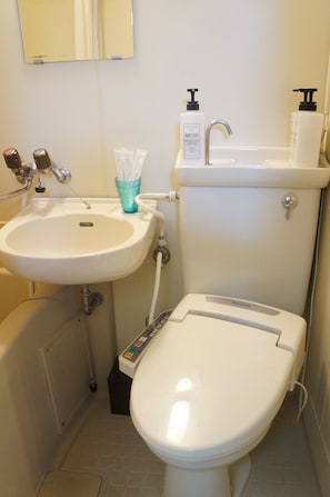 Hair dryer, soap, shampoo