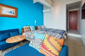 Quarto duplo (Ocean Front, 1B) | Wi-Fi de cortesia, roupa de cama