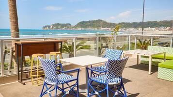 Twin kamer (Ocean Front, 1B) | Uitzicht vanaf balkon