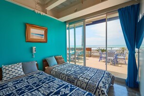 Quarto duplo (Ocean Front, 1D) | Wi-Fi de cortesia, roupa de cama
