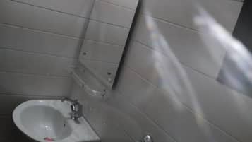 Family Apartment | Bathroom | Shower, rainfall showerhead, free toiletries, hair dryer
