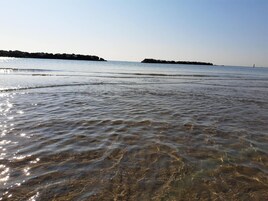 Private beach, beach volleyball