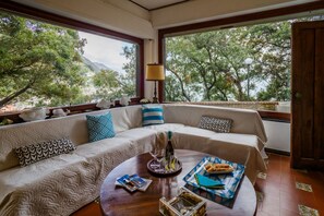 Smart-TV, Kamin, Bücher