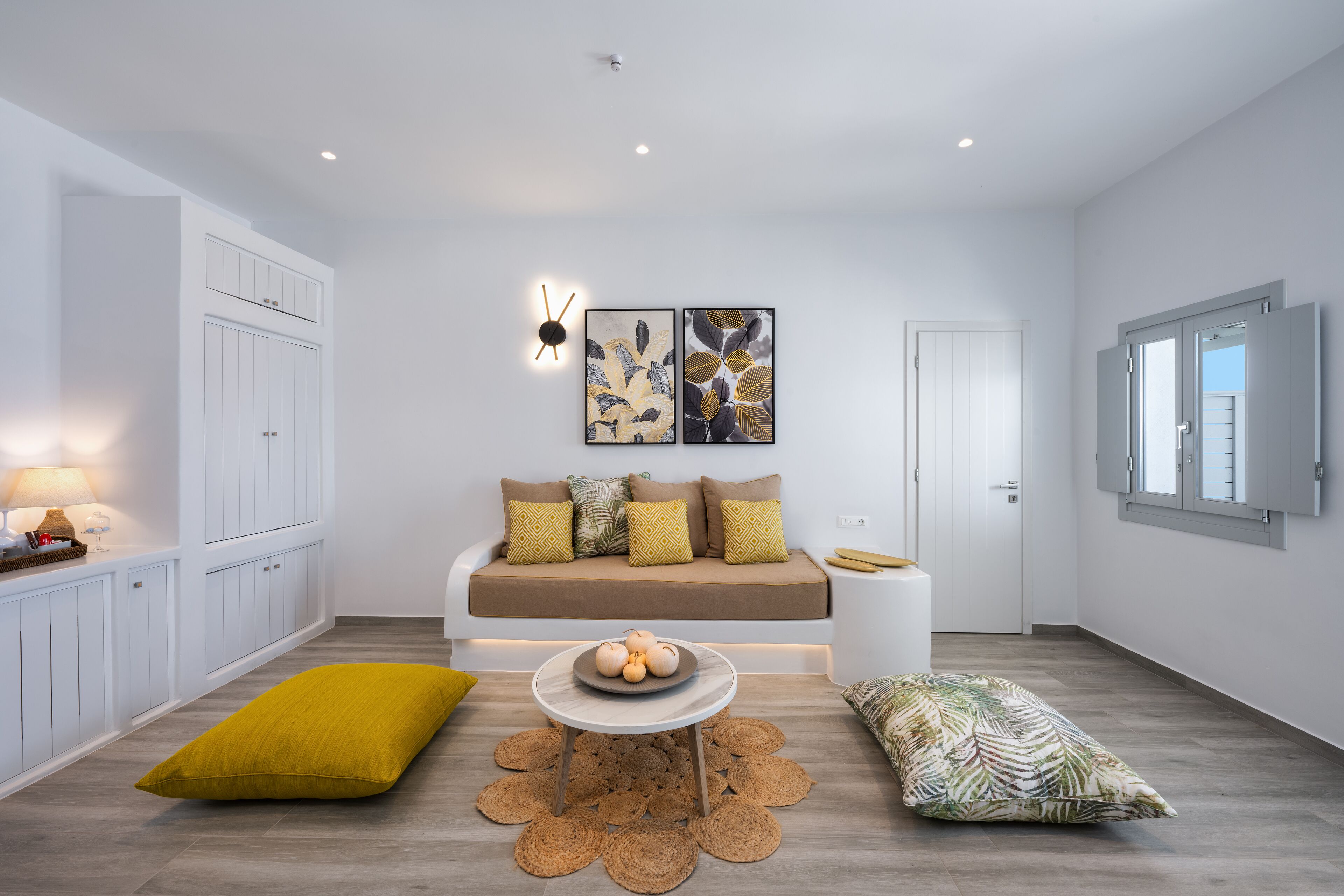 deluxe sea view suite with private pool | living area | 42-inch flat-screen tv with satellite channels, tv