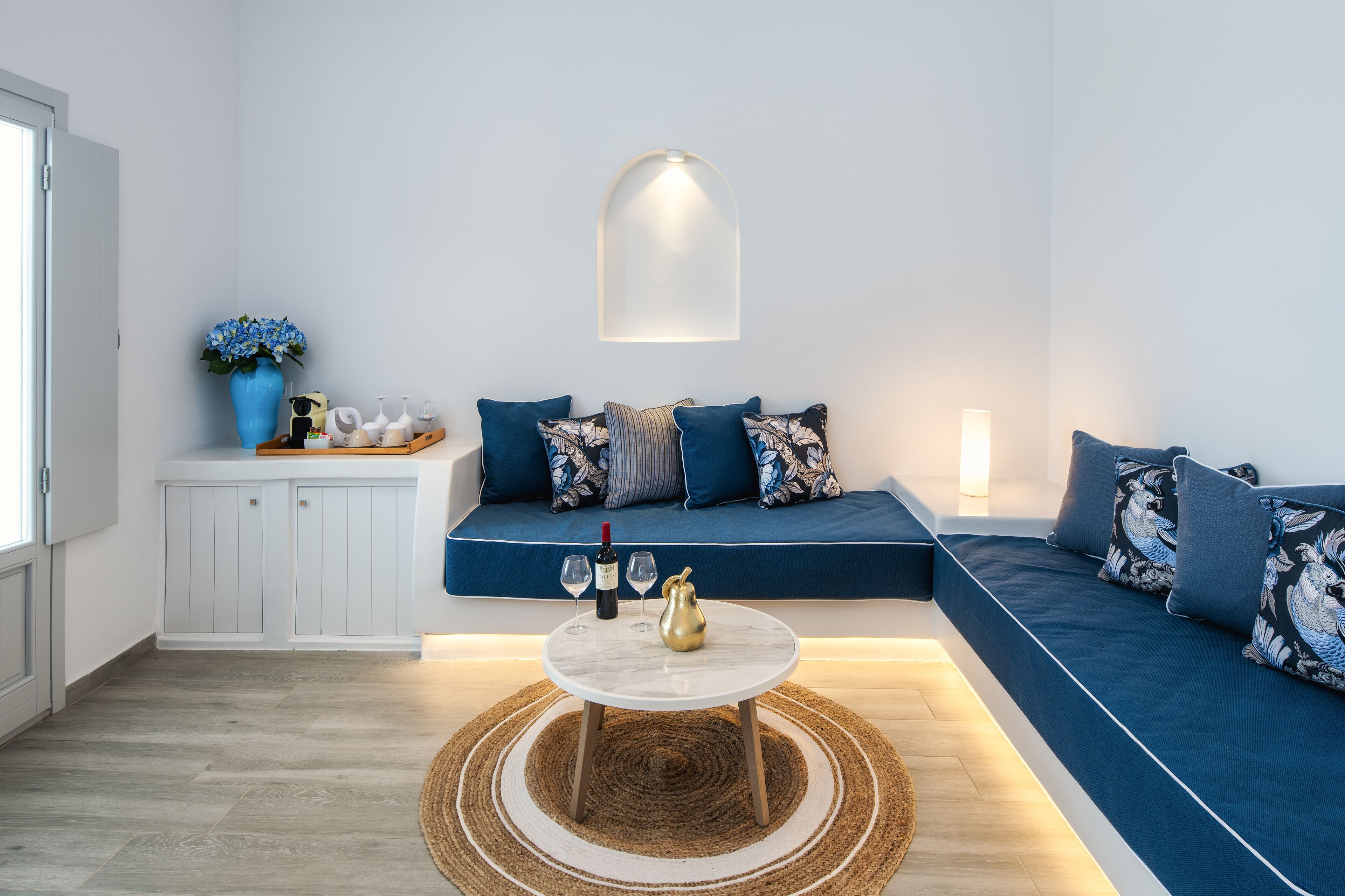 deluxe sea view suite with private pool | living area | 42-inch flat-screen tv with satellite channels, tv