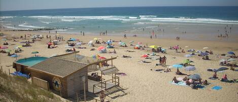 Playa en los alrededores y camastros
