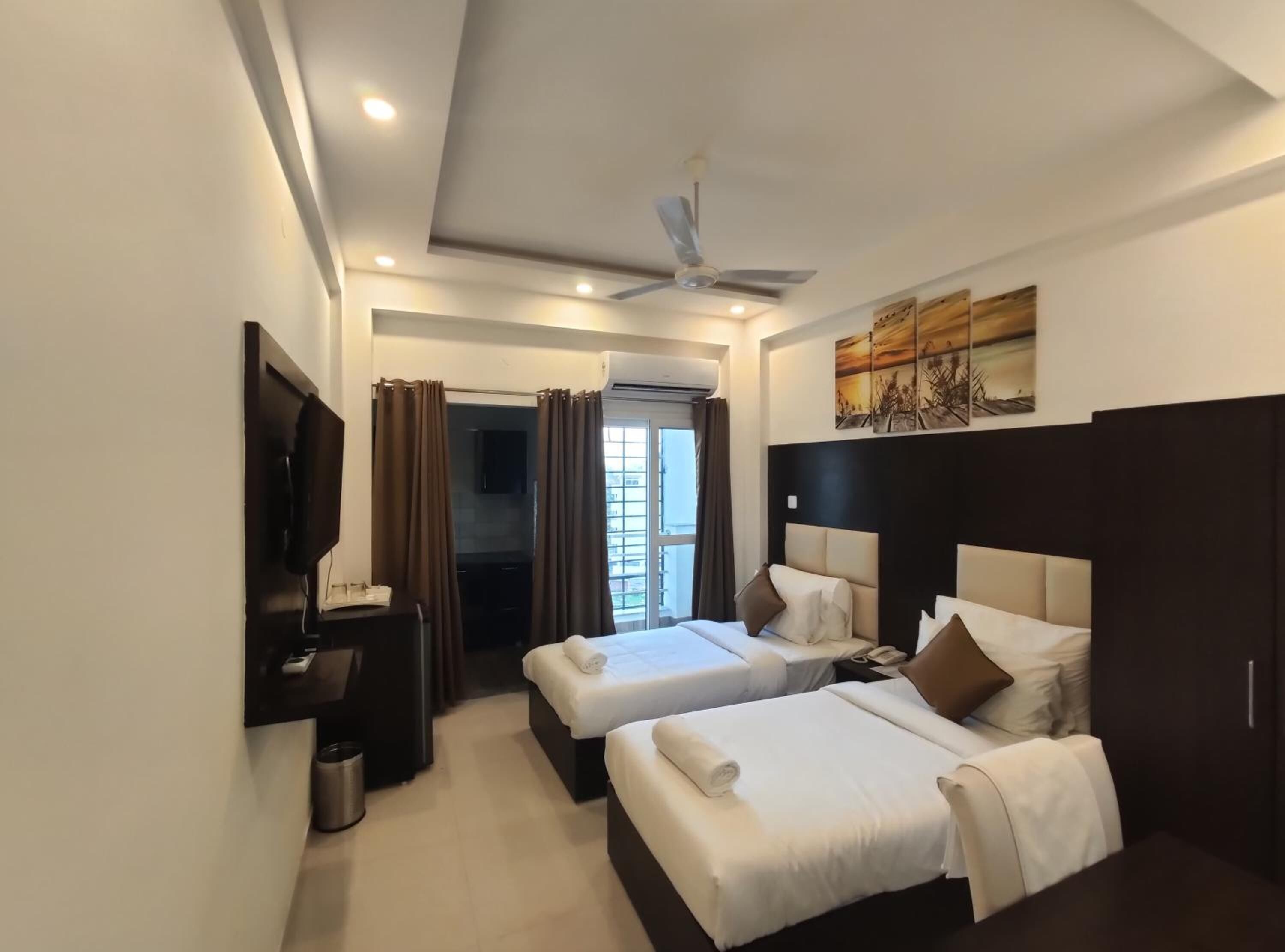 Laptop workspace, soundproofing, iron/ironing board