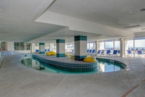 Indoor pool, outdoor pool - Oceanfront Penthouse, corner unit, lots of amenities+Free Attraction Tickets! (North Myrtle Beach)