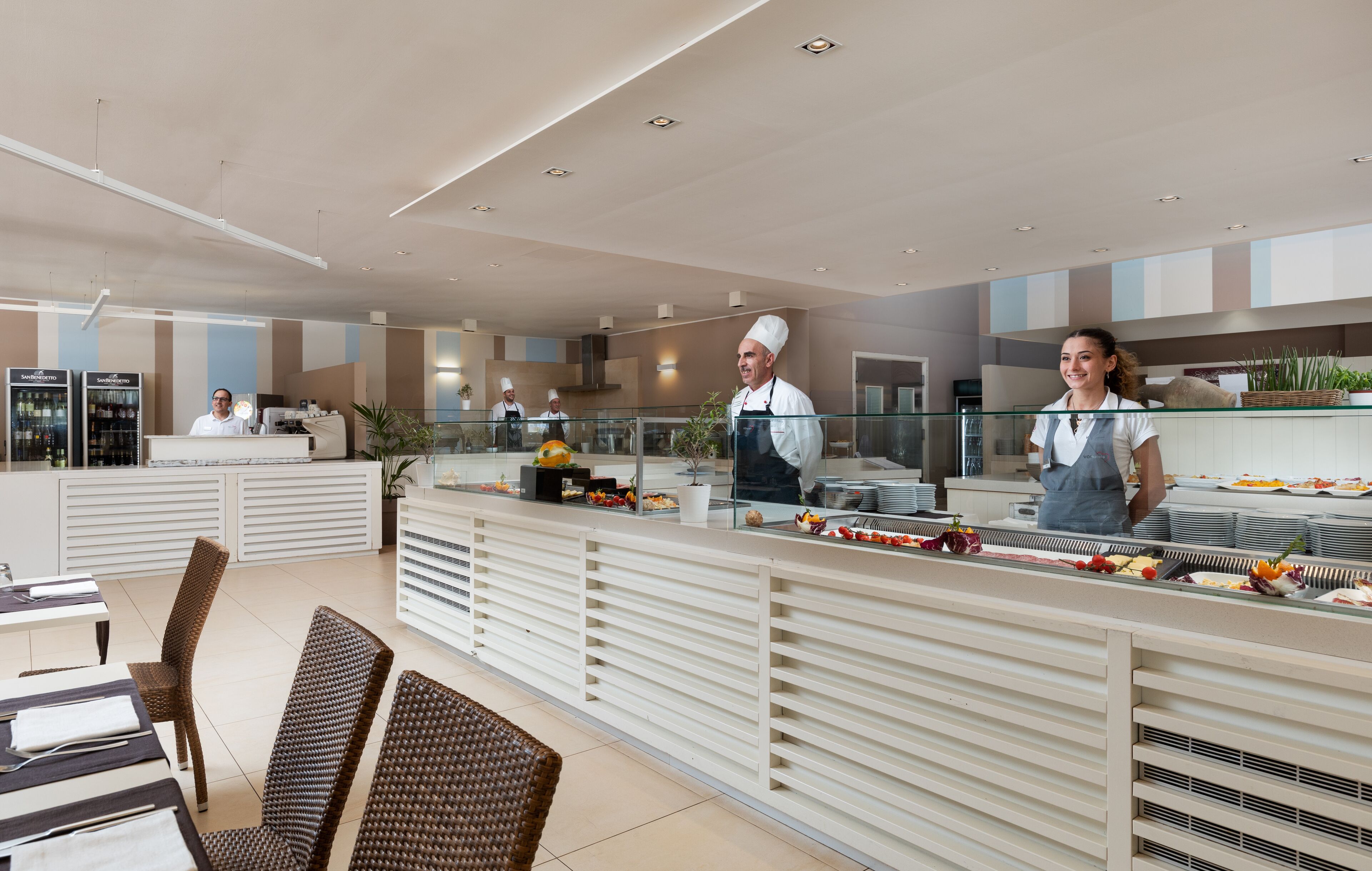 breakfast, lunch, dinner served; italian cuisine