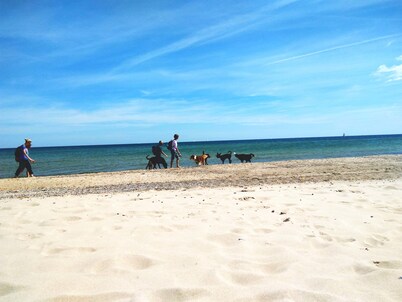 Ground-floor vacation apartment on the harbor with fantastic water views, whirlpool, IR sauna, gel fireplace