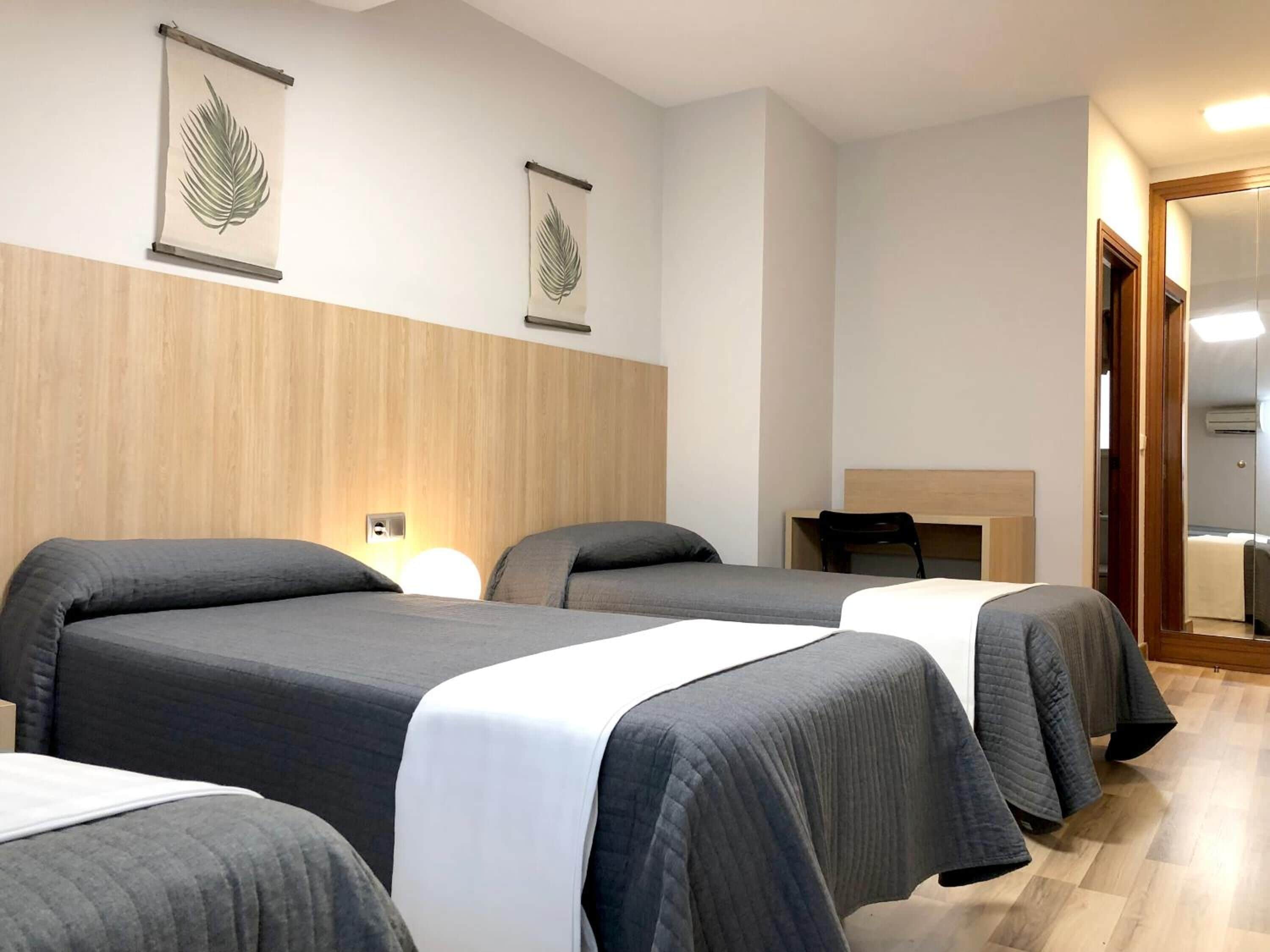 Desk, free WiFi, bed sheets