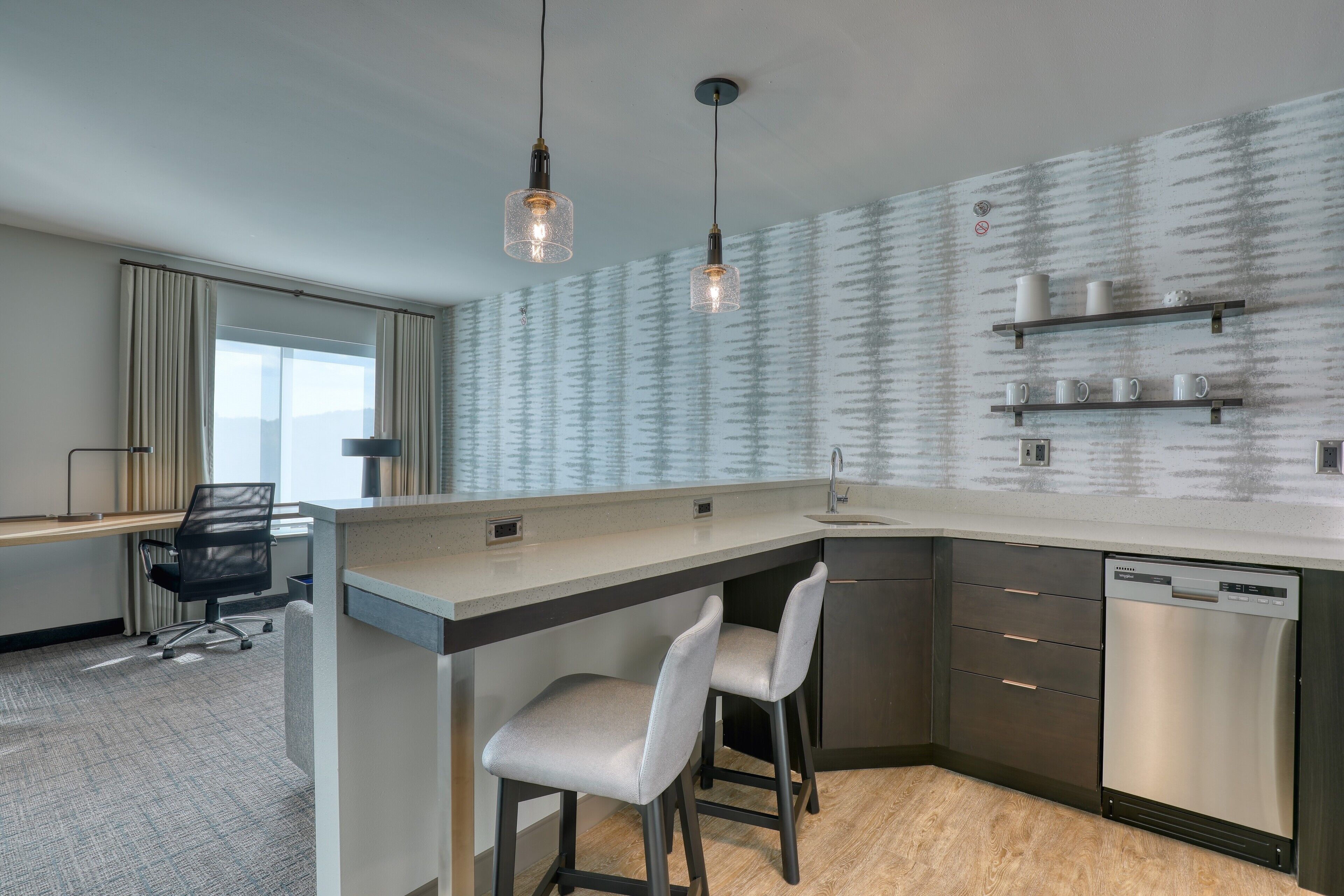 42-inch flat-screen tv with cable channels, tv