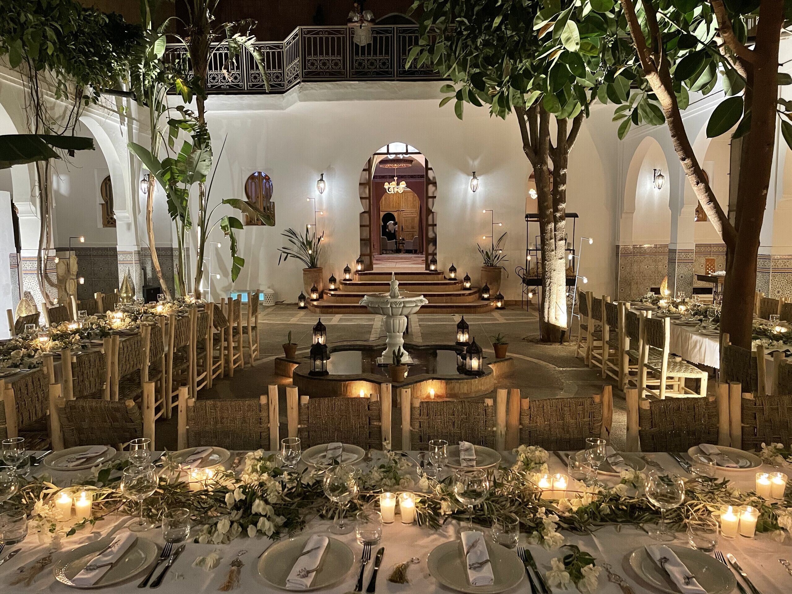 Espace banquet en plein air