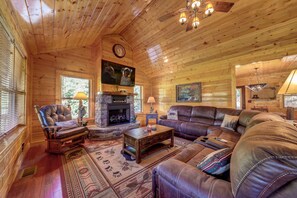 Smart TV, fireplace, video games