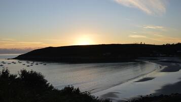 Plage, chaises longues
