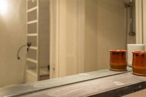 Shower, eco-friendly toiletries, hair dryer, bidet