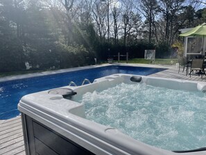 Outdoor pool, a heated pool - SPECIAL book now for 10% off!  WHB Village 3 Brm Heated Pool, Hot Tub, Sleeps 8 (Westhampton Beach)
