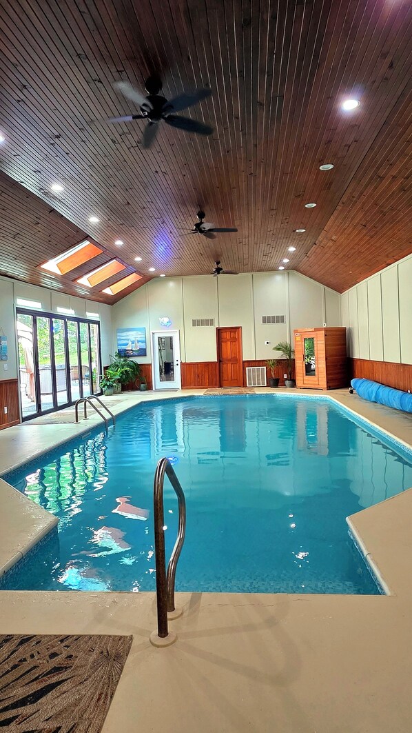 Indoor pool, a heated pool
