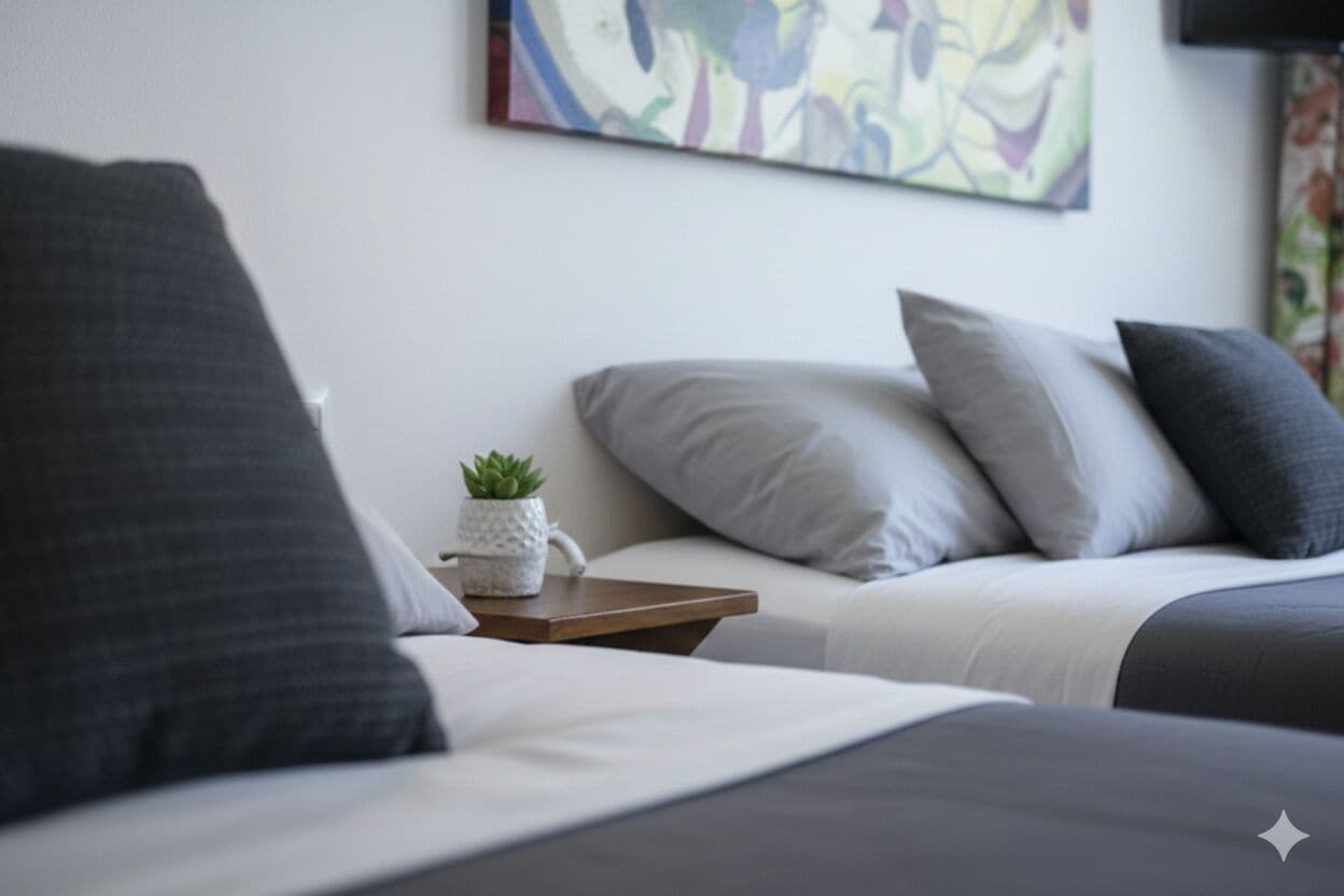 Escritorio y espacio para trabajar con laptop 