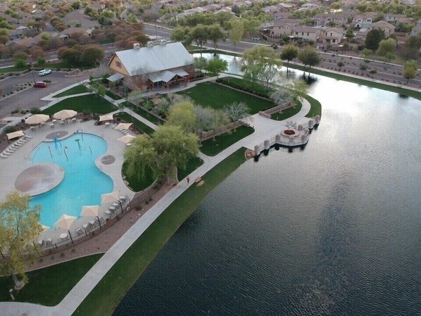 Outdoor pool, a heated pool - Modern Remodel + Amenities Galore! (Gilbert)