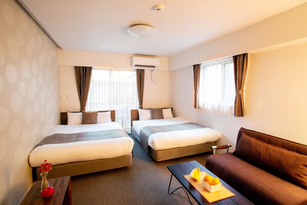 Deluxe Twin Room with Garden | Memory-foam beds, desk, iron/ironing board, free WiFi - BON Kyoto Station (Kyoto)