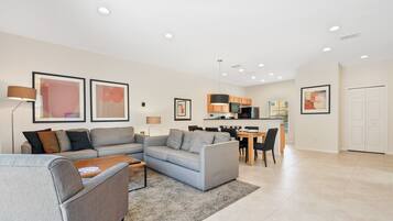 Townhome, 3 Bedrooms | Living area | 60-inch flat-screen TV with cable channels, Smart TV, Netflix