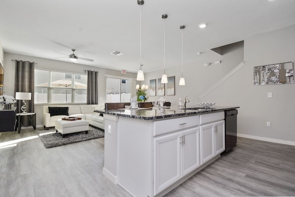 Townhome, 4 Bedrooms | Private kitchenette | Full-size fridge, microwave, oven, stovetop - Four Bedroom GameRoom Compass Bay Resort 5128A (Kissimmee)