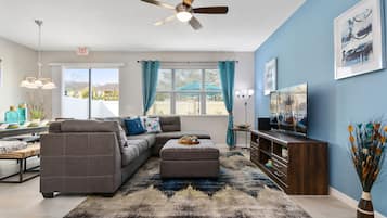 Townhome, 4 Bedrooms | Living area | 60-inch Smart TV with cable channels, TV, Netflix