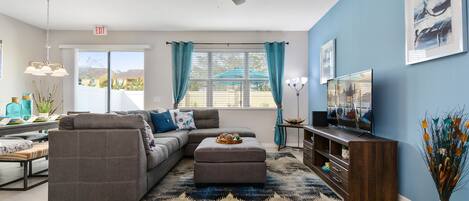 Maison mitoyenne, 4 chambres | Coin séjour