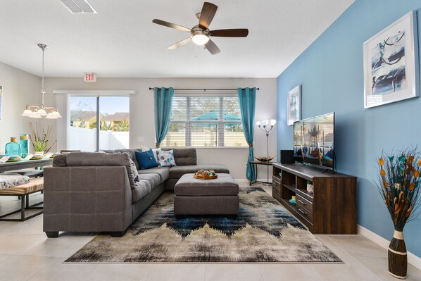 Townhome, 4 Bedrooms | Living area | 60-inch Smart TV with cable channels, TV, Netflix