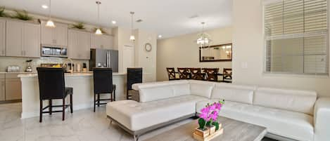 Townhome, 4 Bedrooms | Living area | 60-inch flat-screen TV with cable channels, Smart TV, Netflix